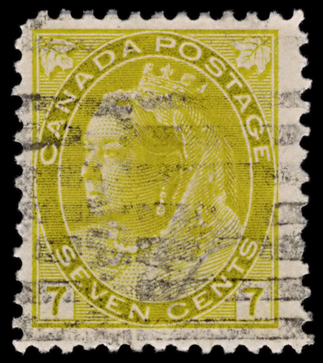 5163 Canada SG160 7c Yellow. 1902. Sc#81 Mi69A Used. C£32