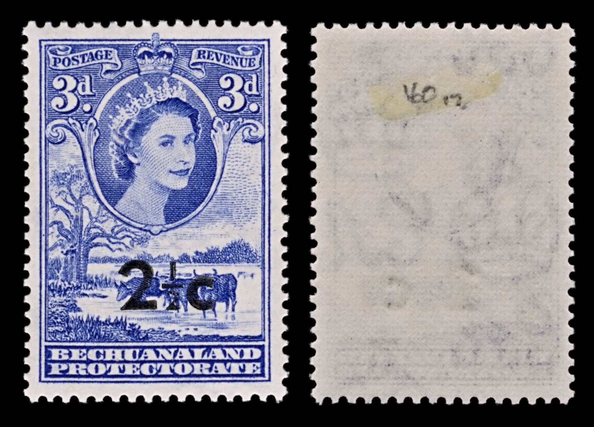 5170 Bechuanaland Protectorate SG160 2½c on 3d Blue. 1961. Sc#172 Mi147 MH. C£12