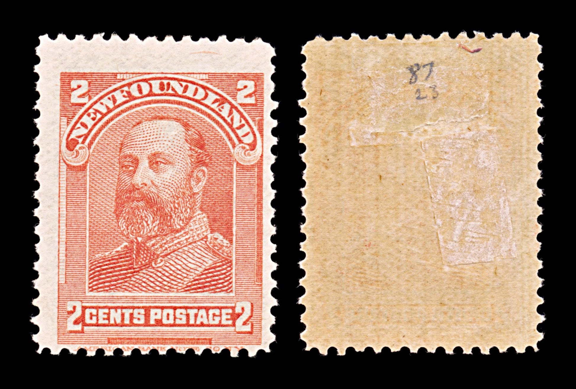 5275 Newfoundland SG87 2c Vermilion. 1898. Sc#82 Mi63 MH. C£23