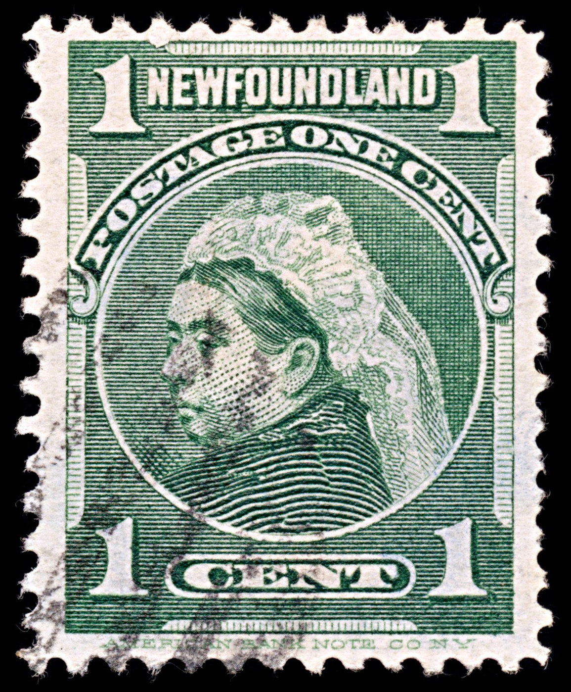 5279 Newfoundland SG66 1c Green. 1897. Sc#61 Mi44 Used. C£13