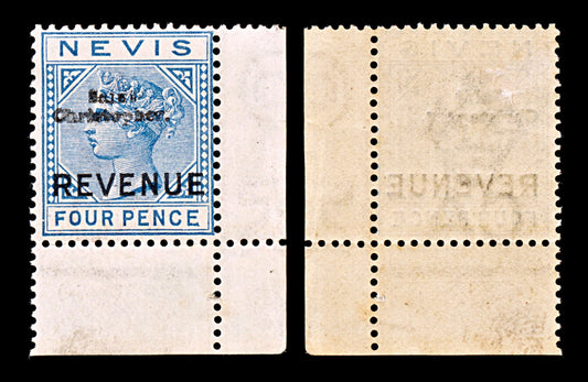 5282 St Christopher 4d Blue Revenue. 1883. MLH