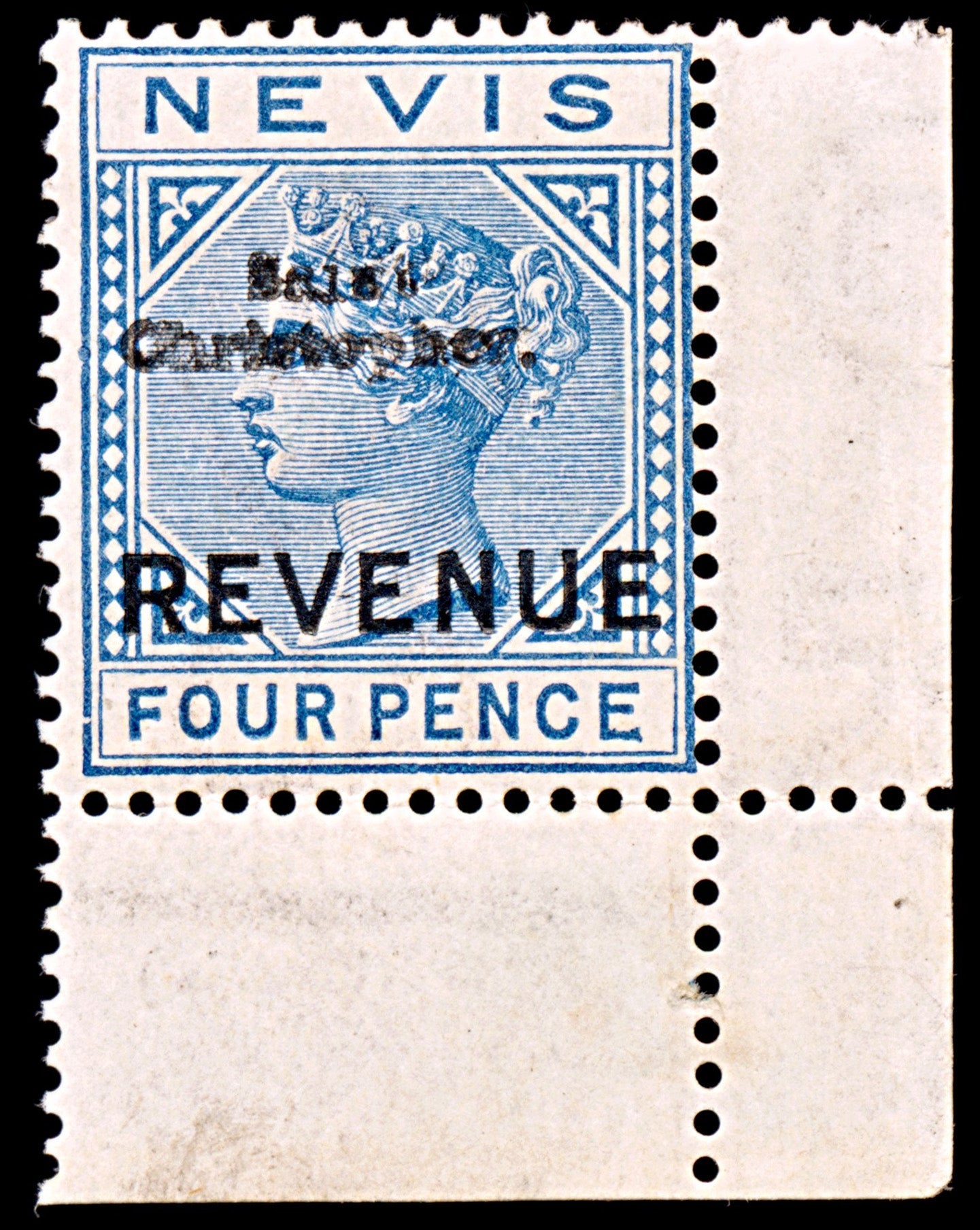 5282 St Christopher 4d Blue Revenue. 1883. MLH