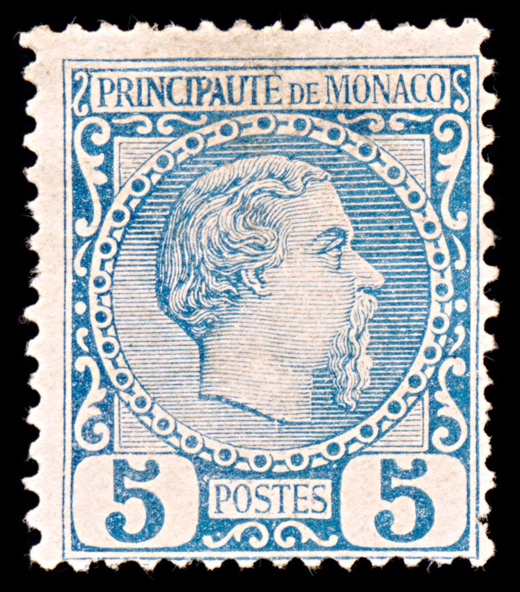 5408 Monaco SG3 5c Blue. 1885. Sc#3 Mi3 Mint MH. C£80