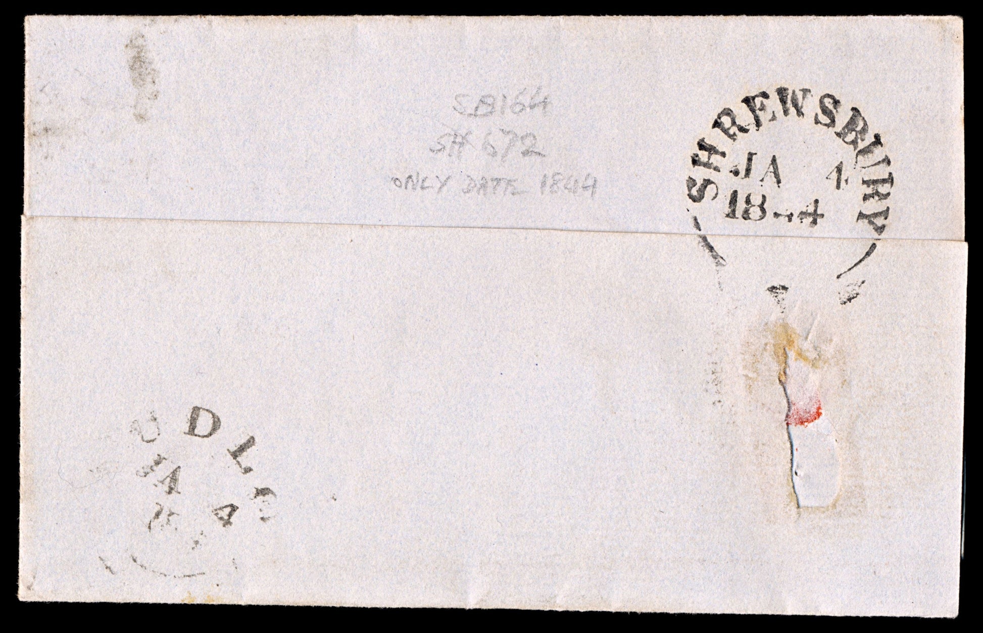 5538 GB SG8 1d Red. Plate 38. 4 Margins. On Cover. Spec BS27 1841. Sc#3 Mi3Ib . C£160