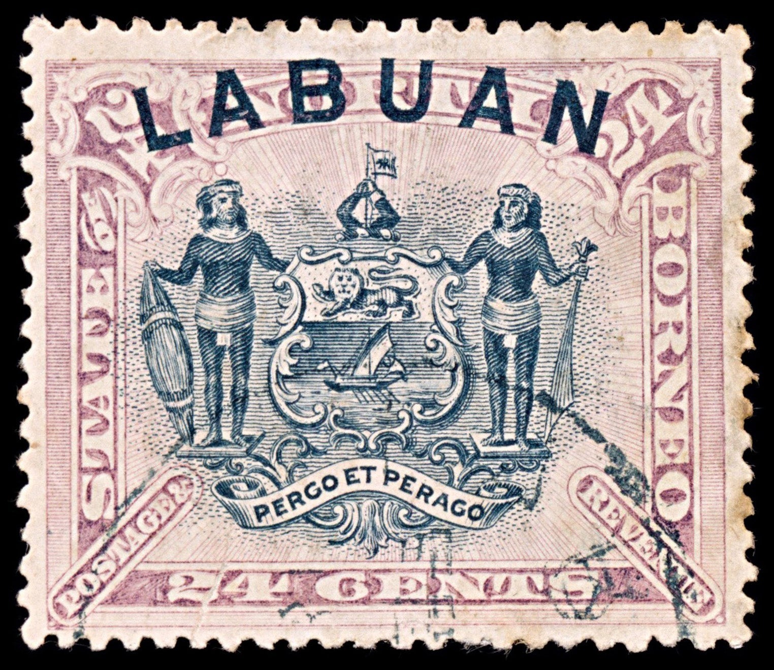 5609 Labuan SG73a 24c Mauve & Blue. P14 1894. Sc#57c Used. C£65