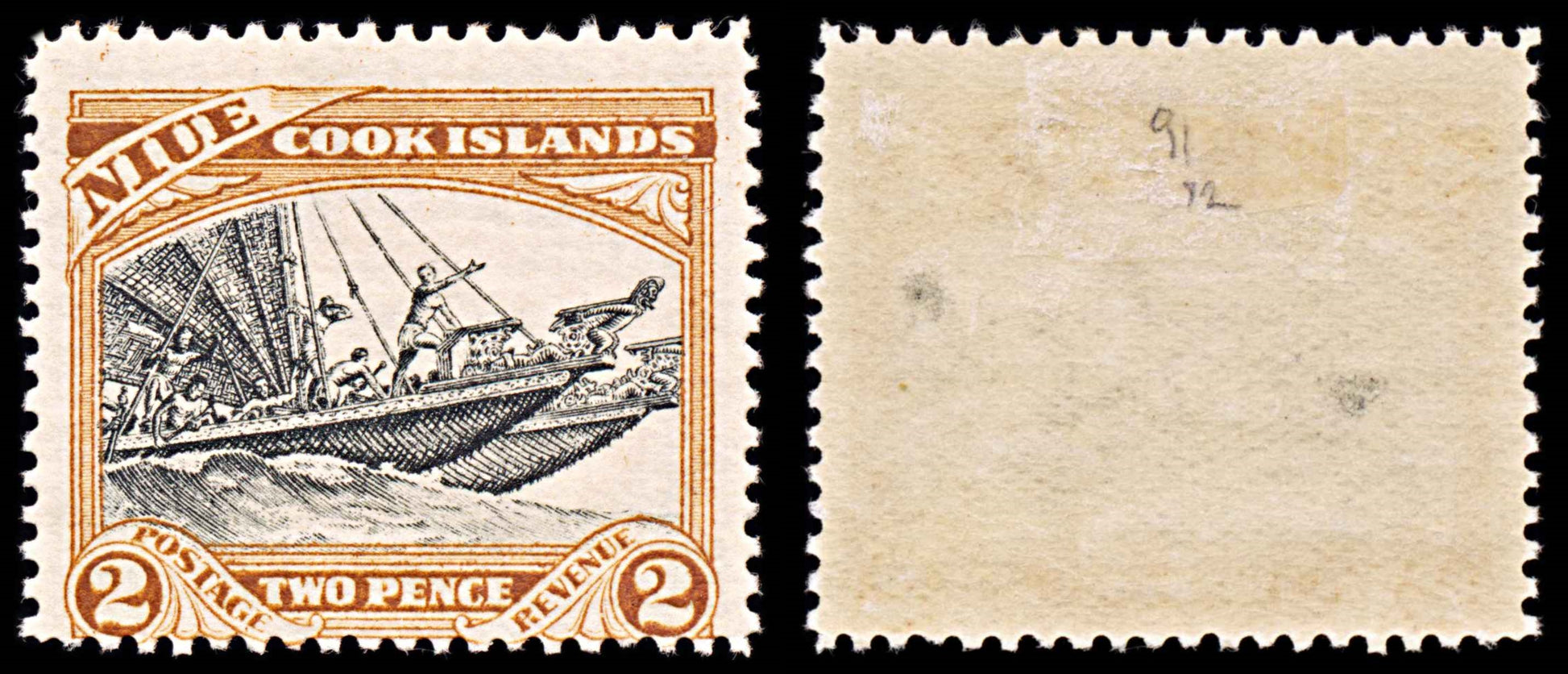 5730 Niue SG91 2d Brown & Black 1946. Sc#79 Mi64 MM Mint. C£12