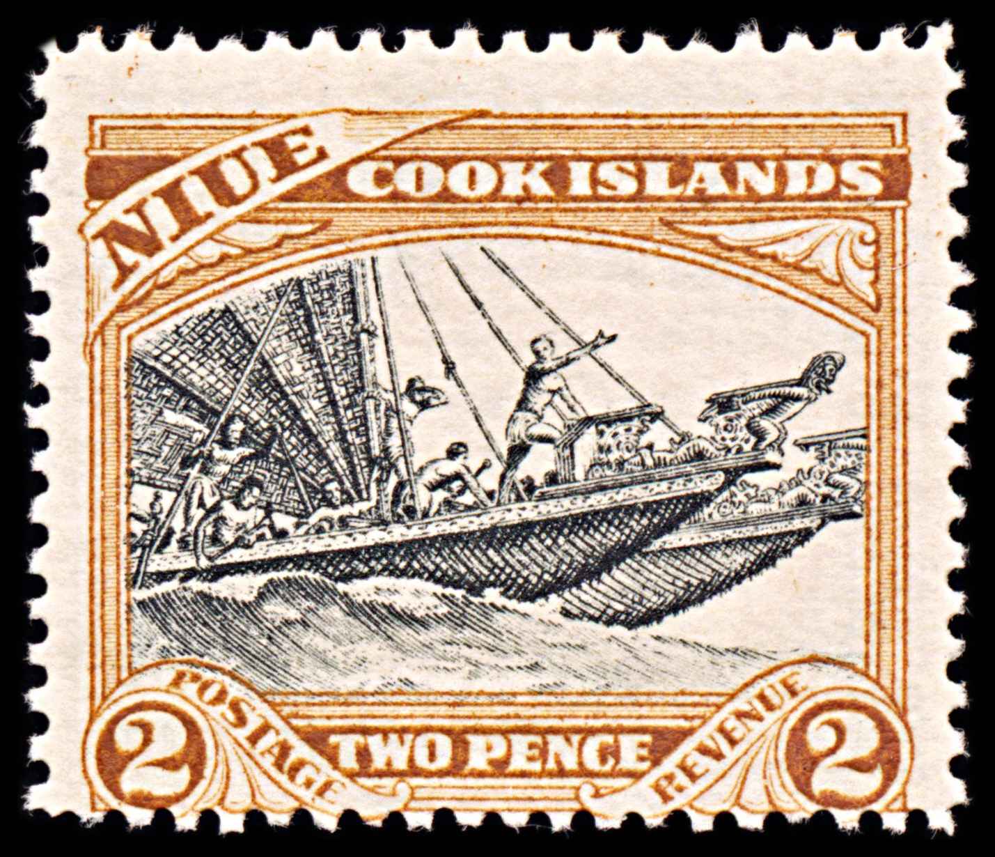 5730 Niue SG91 2d Brown & Black 1946. Sc#79 Mi64 MM Mint. C£12