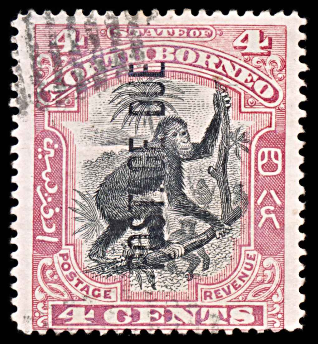 5740 North Borneo SG D16a 4c Black & Carmine 1900. Used. C£95