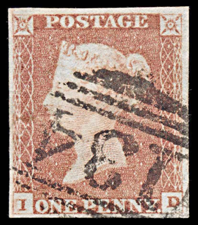 5758 GB SG8 1d Red. Plate 79. ID 1841. Sc#3 Mi3Ib 4 Margins. C£38