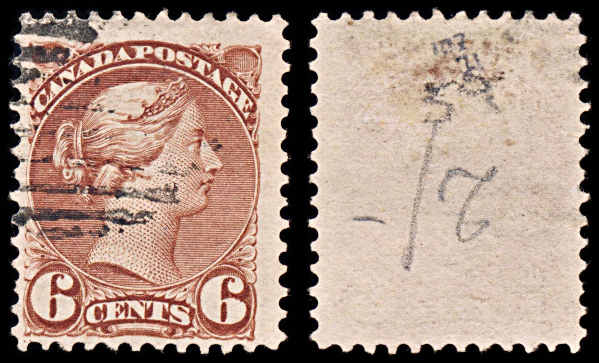 5764 Canada SG107 6c Deep Chestnut 1890. Sc#43 Mi30abA Used. C£21