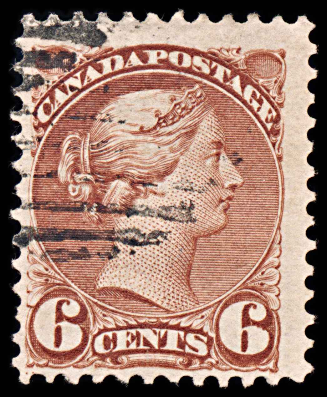 5764 Canada SG107 6c Deep Chestnut 1890. Sc#43 Mi30abA Used. C£21