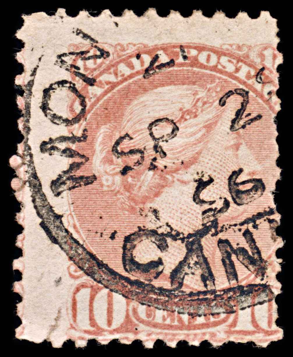 5766 Canada SG110 10c Carmine-Pink 1891. Sc#45b Mi31cA Used. C£45