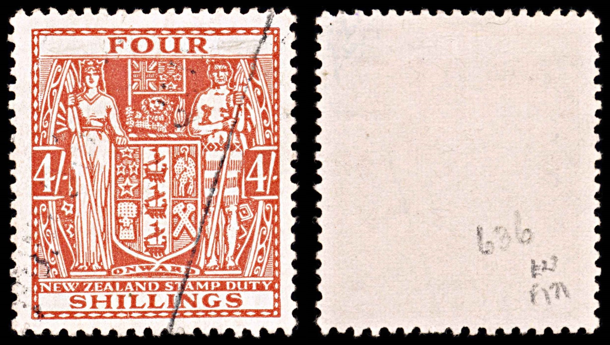 5823 New Zealand SG F171 4s Red-Brown 1936. Used. C£23