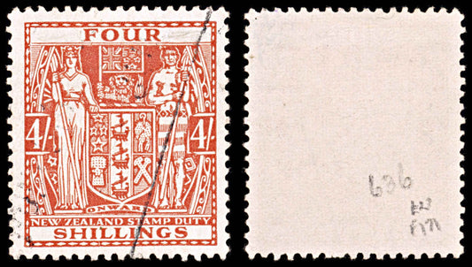 5823 New Zealand SG F171 4s Red-Brown 1936. Used. C£23