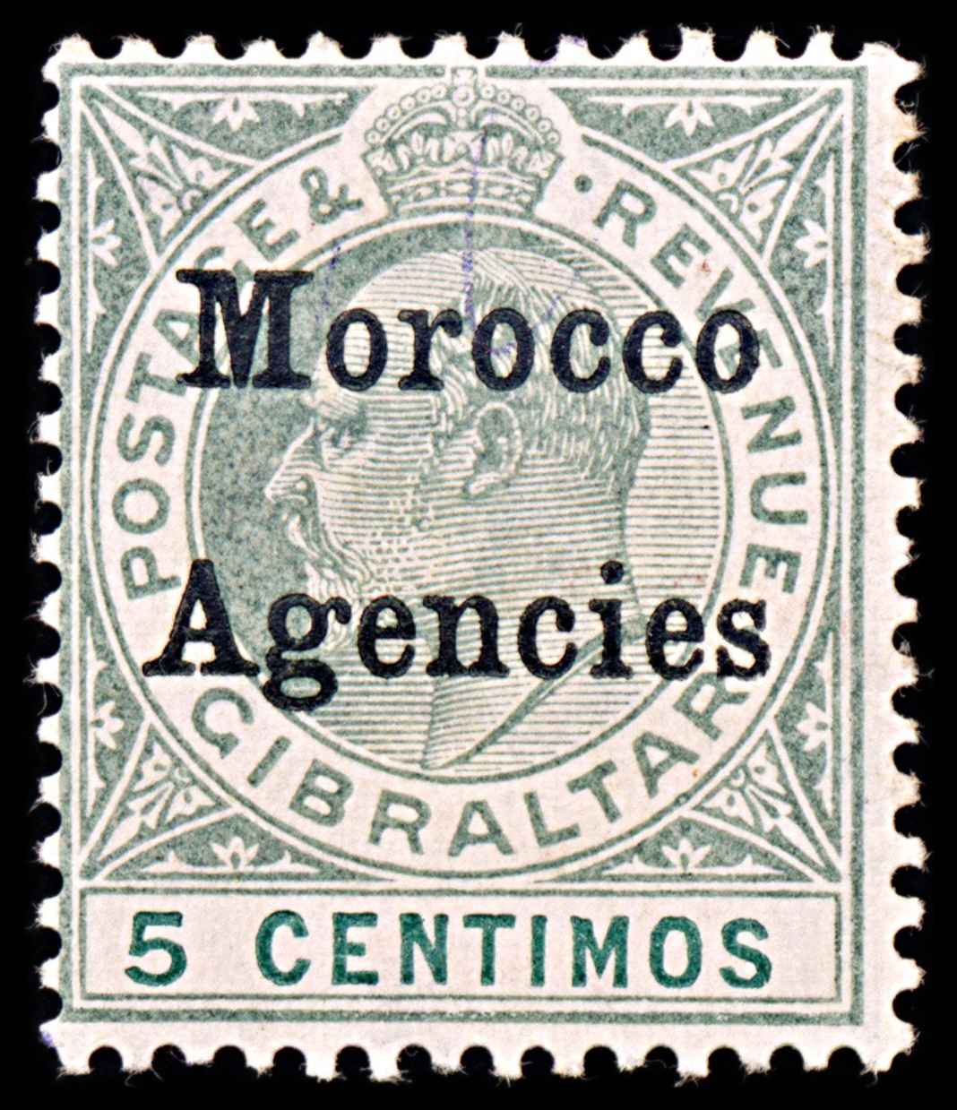 5825 Morocco Agencies SG17 5c Greenish Grey 1903. Sc#20 Mi9 MM Mint. C£10