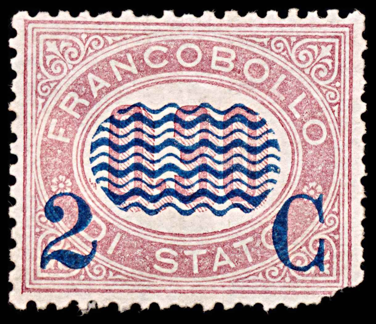 5857 Italy SG26 2c on 30c Lake 1878. Sc#40 Mi32 MH Mint. C£750