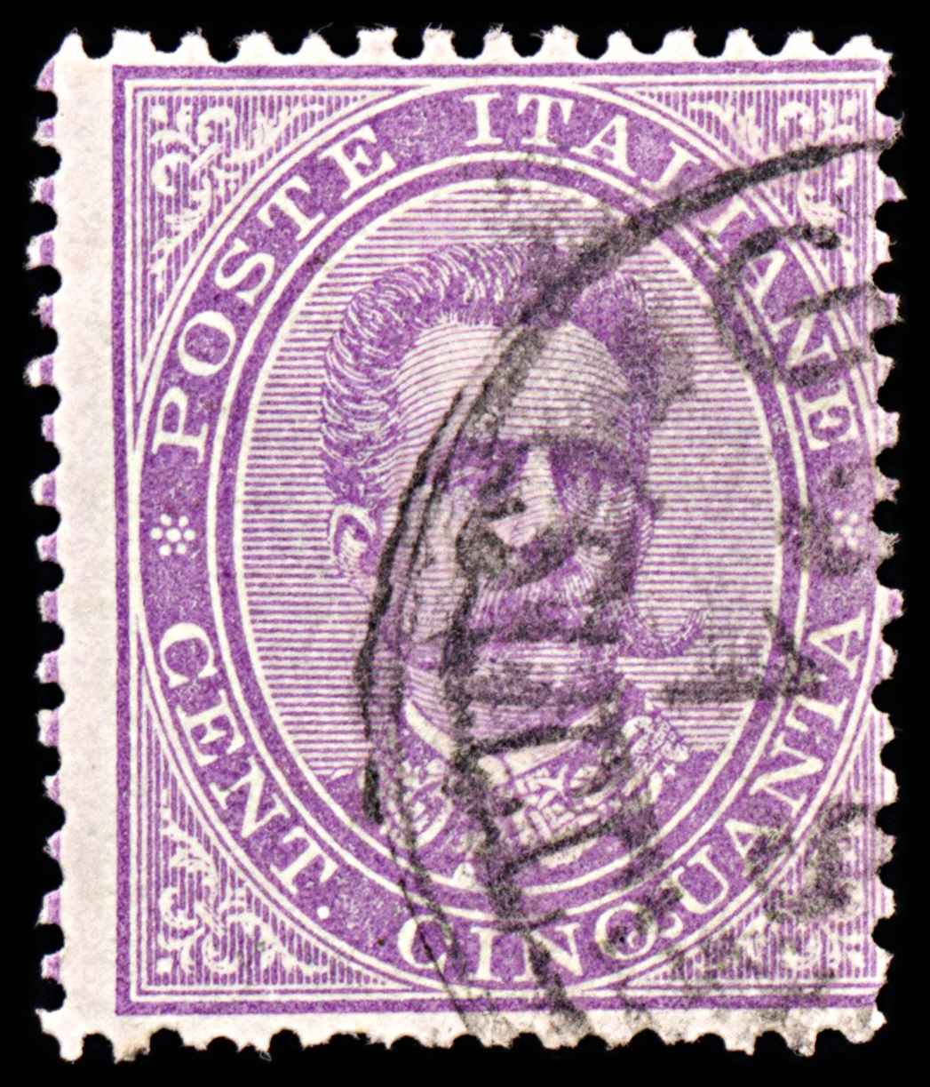 5865 Italy SG36 50c Violet 1879. Sc#50 Mi42A Used. C£24