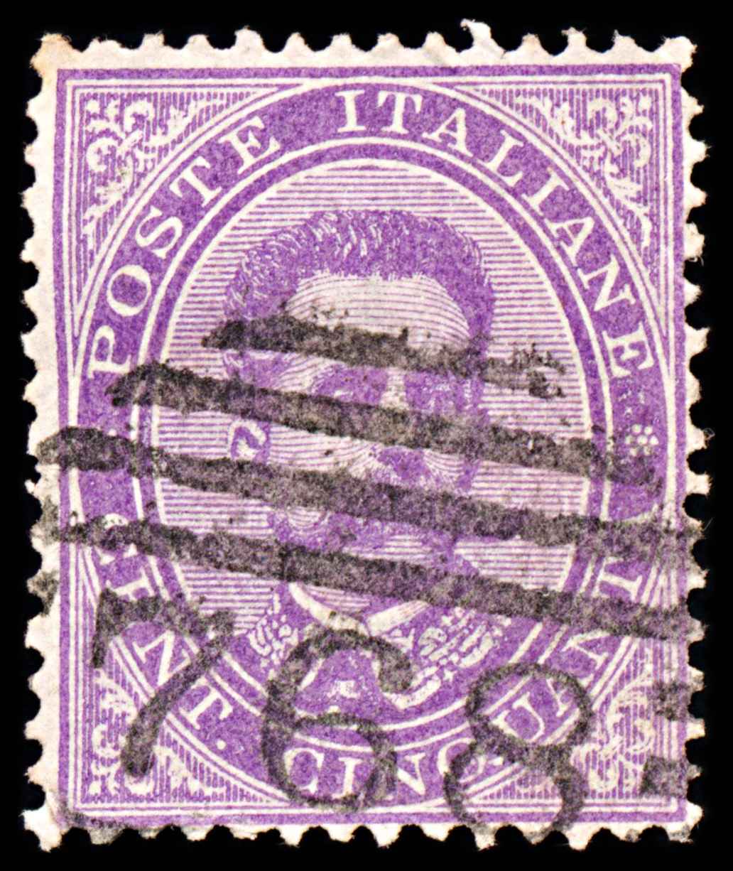 5866 Italy SG36 50c Violet 1879. Sc#50 Mi42A Used. C£24