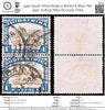 5910 South Africa SG48 1s Brown & Blue. Pair 1932. Sc#43c Mi61-62 Used. C£60