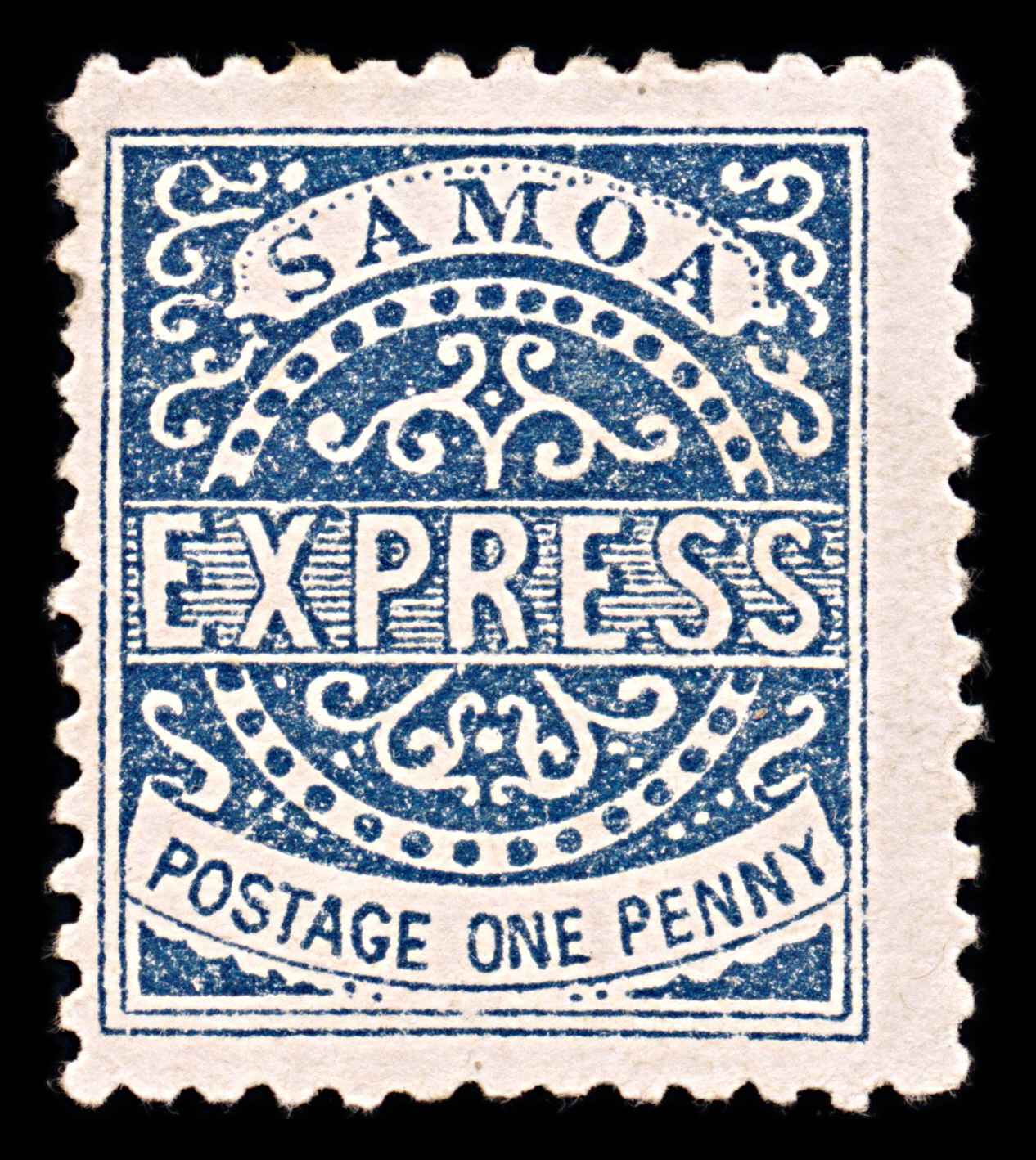 5941 Samoa SG15 1d Blue. Forgery #1 1877. Sc#1 Mi1IIIa MH Mint