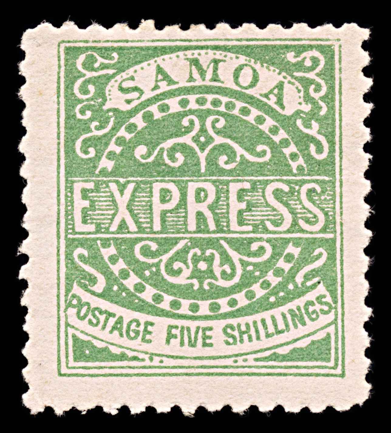 5947 Samoa SG19 5s Green. Forgery 1877. Sc#8 Mi7III MNG Mint. C£600