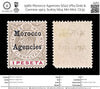 5960 Morocco Agencies SG22 1Pta Drab & Carmine 1903. Sc#25 Mi14 MH Mint. C£35