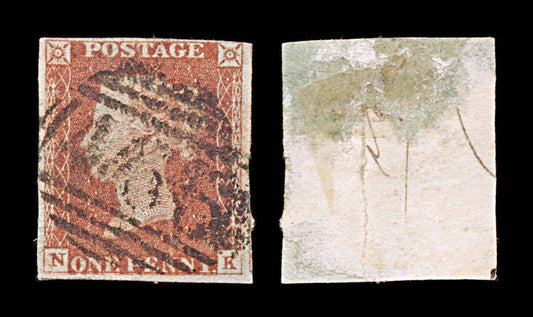 6045 GB SG8 1d Red. Plate 52. NK. BS41c 1841. Sc#3 Mi3Ib 4 Margins. C£45