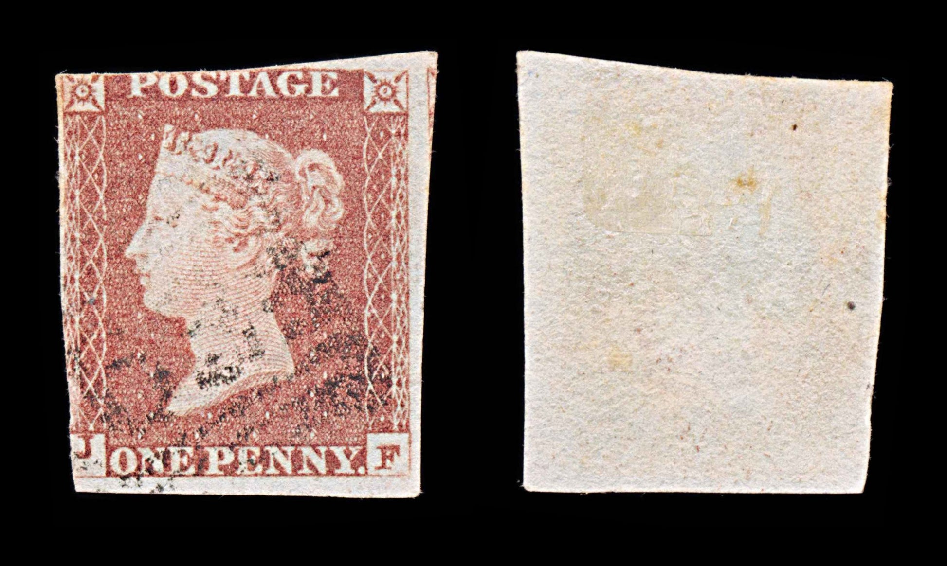 6050 GB SG8 1d Red. Plate 79. JF. BS68 1841. Sc#3 Mi3Ib 2 Margins. C£35