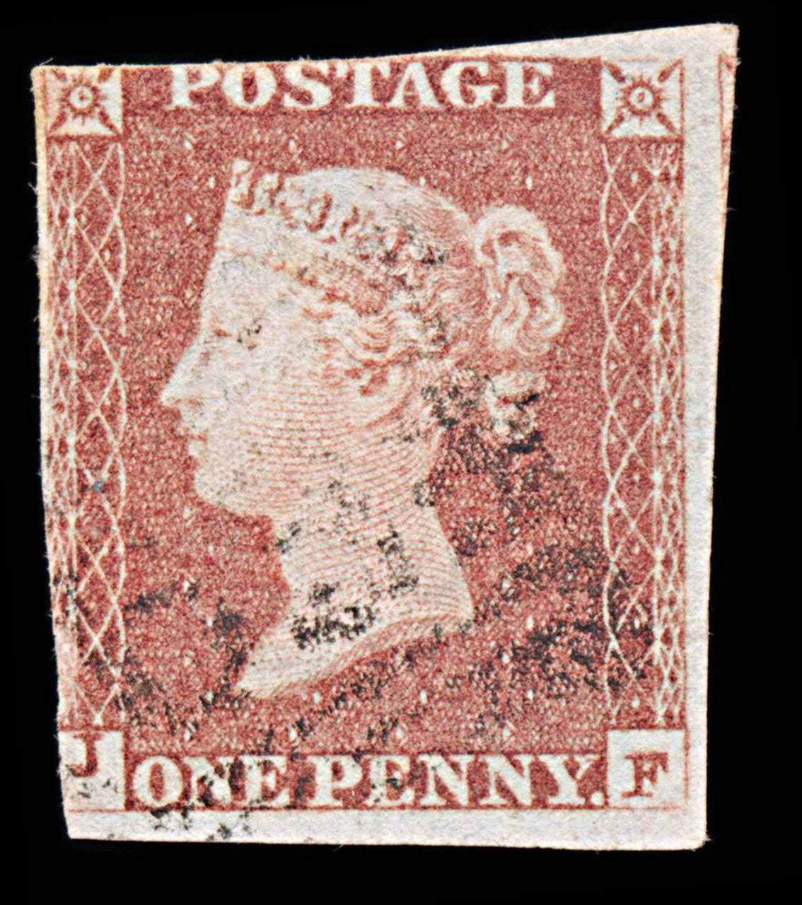 6050 GB SG8 1d Red. Plate 79. JF. BS68 1841. Sc#3 Mi3Ib 2 Margins. C£35