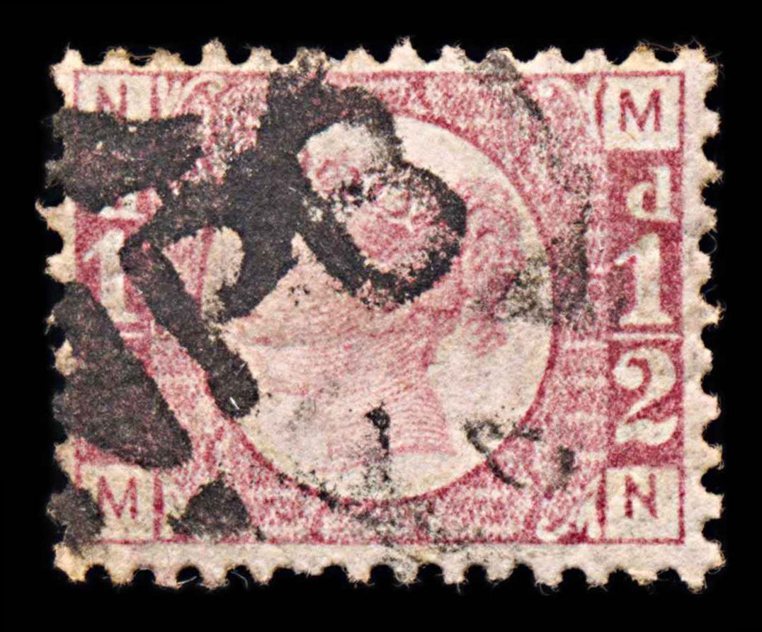 6057 GB SG49 ½d Rose-Red. Plate 8. G4 1870. Sc#58 Mi36 Used. C£120