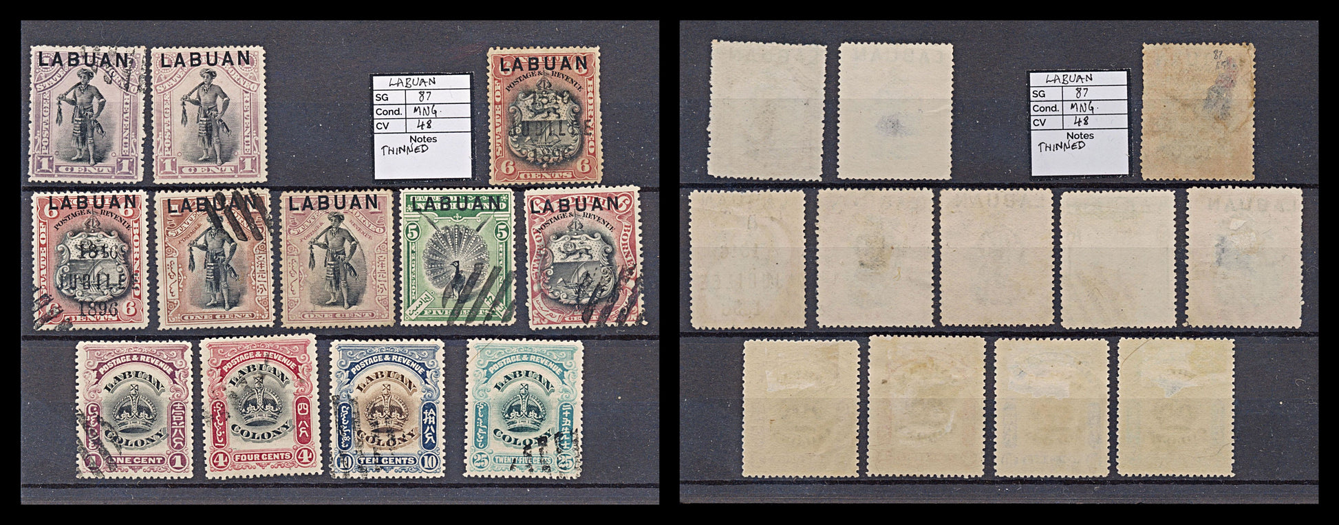 6077 Labuan Collection including Various perforations Mint & Used