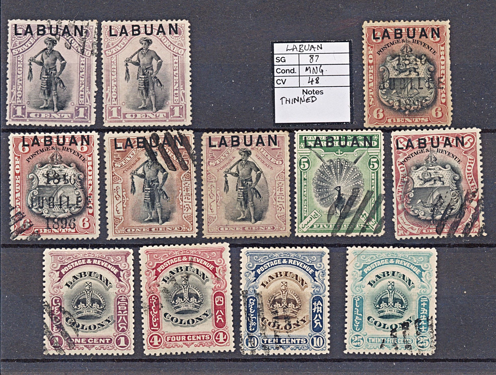 6077 Labuan Collection including Various perforations Mint & Used