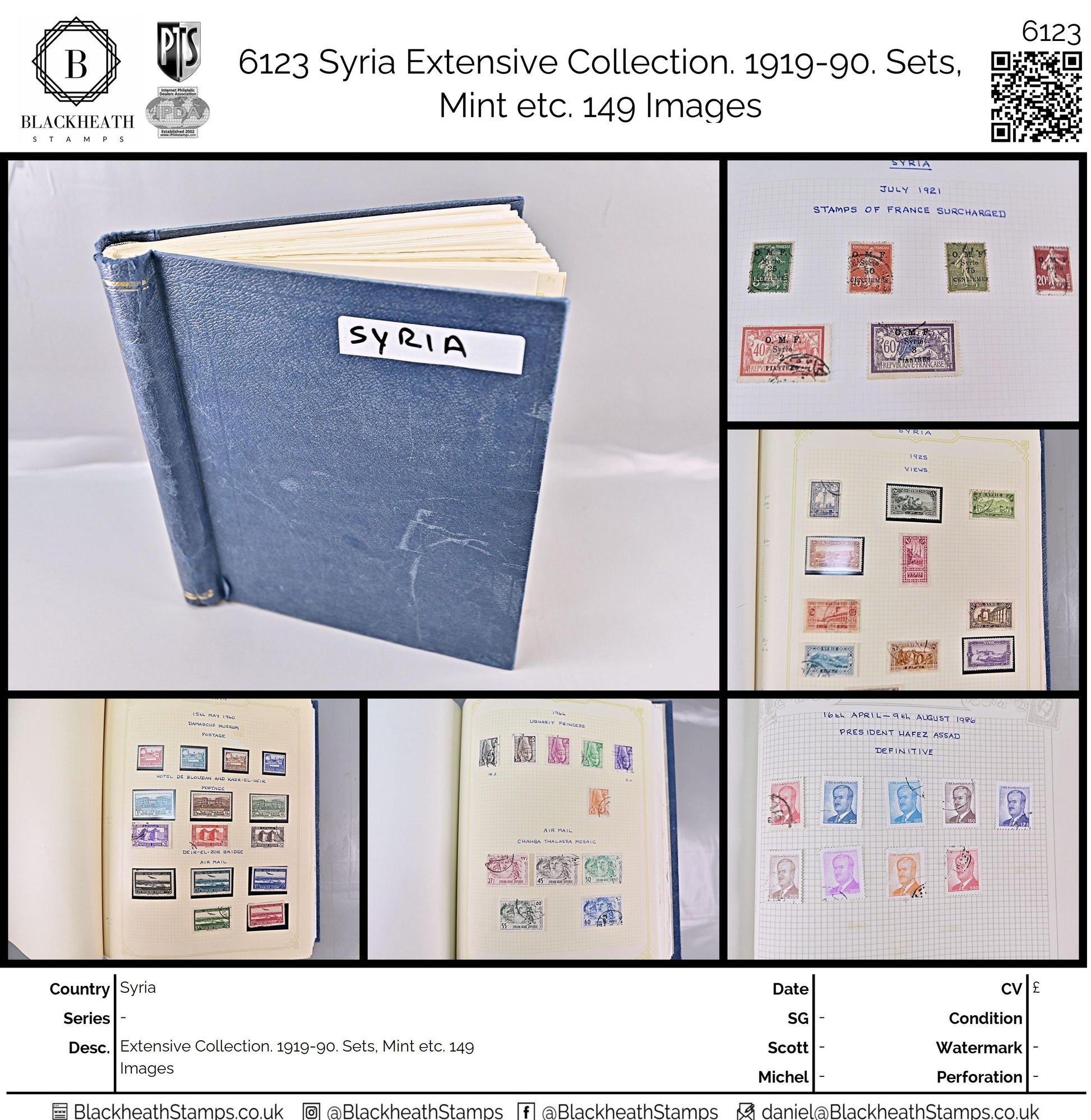 6123 Syria Extensive Collection. 1919-90. Sets, Mint etc. 149 Images