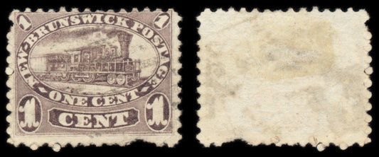 6177 New Brunswick SG7 1c Brown Violet 1860. Sc#6a Mi4b Used. C£60