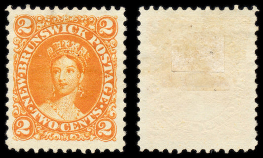 6179 New Brunswick SG12 2c Deep Orange 1863. Sc#7 Mi5 Mint MNG. C£48