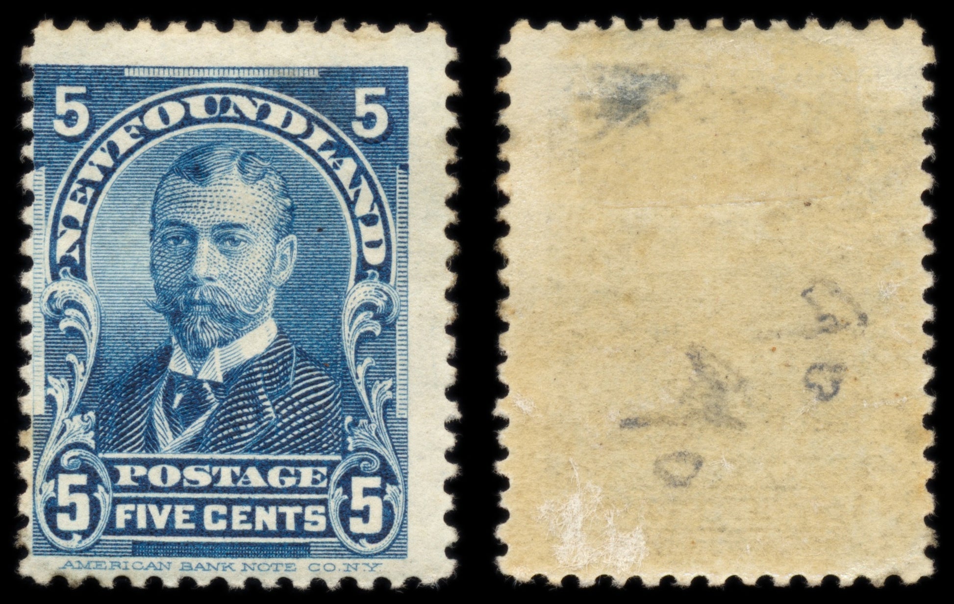 6192 Newfoundland SG90 5c Blue 1899. Sc#85 Mi66 Mint MH. C£50