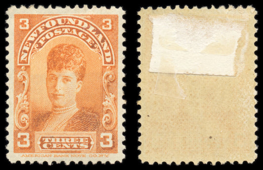 6193 Newfoundland SG88 3c Orange 1898. Sc#83 Mi64a Mint MH. C£32