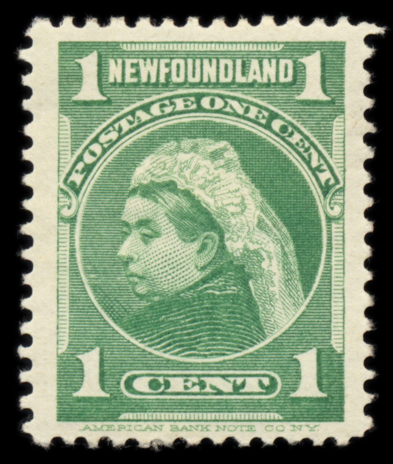 6196 Newfoundland SG85a 1c Yellow-Green 1898. Sc#80 Mi62a Mint MH. C£19