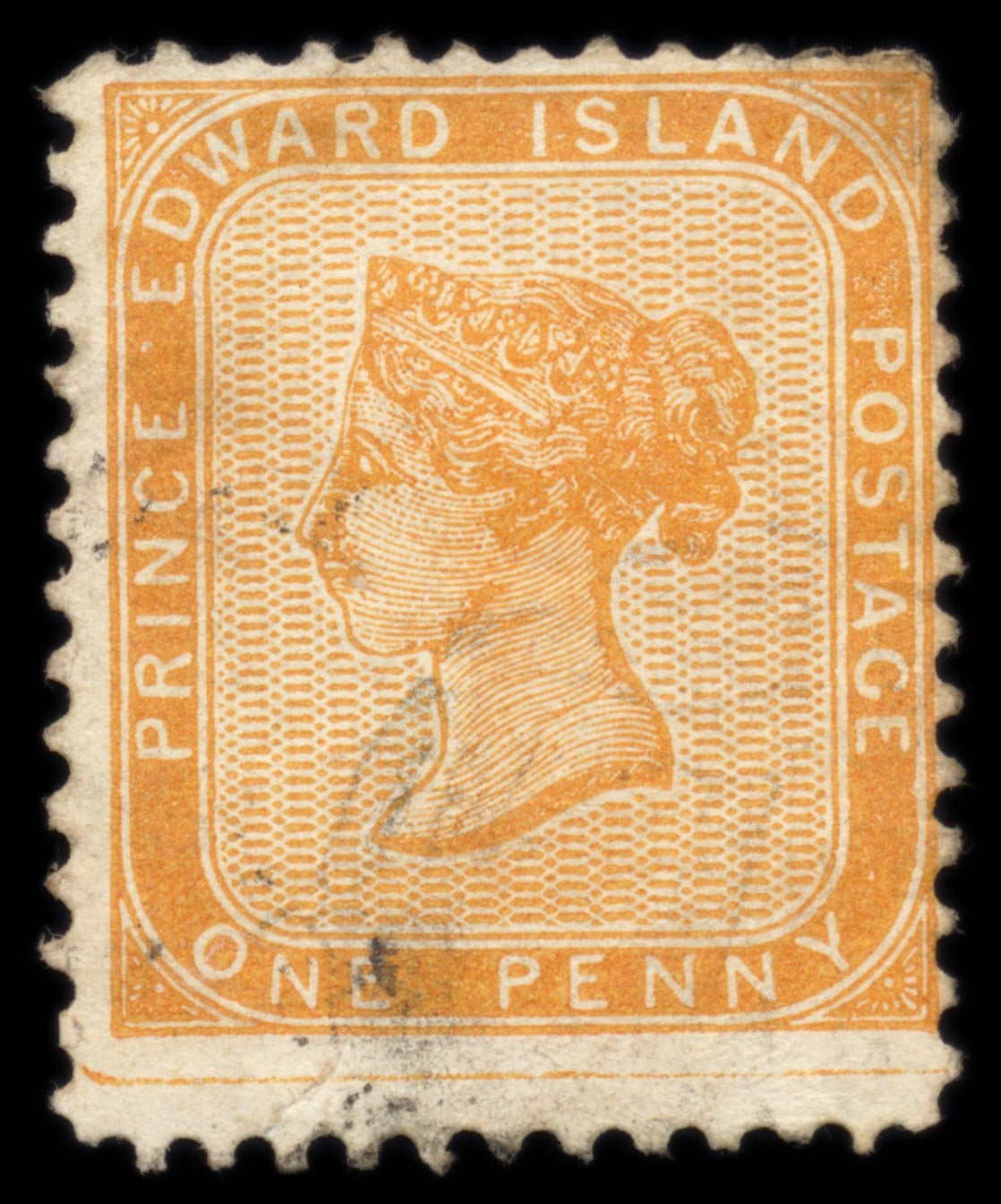 6210 Prince Edward Island SG9 1d Orange 1862. Sc#4 Mi4xC Used. C£70