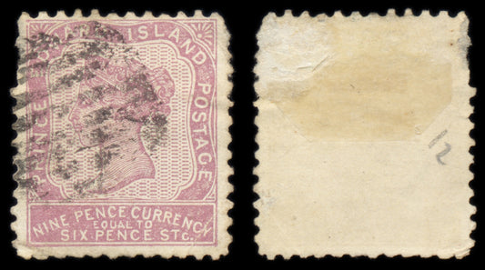 6212 Prince Edward Island SG20 9d Lilac. P11½x12 1863. Sc#8 Mi9xC Used. C£100