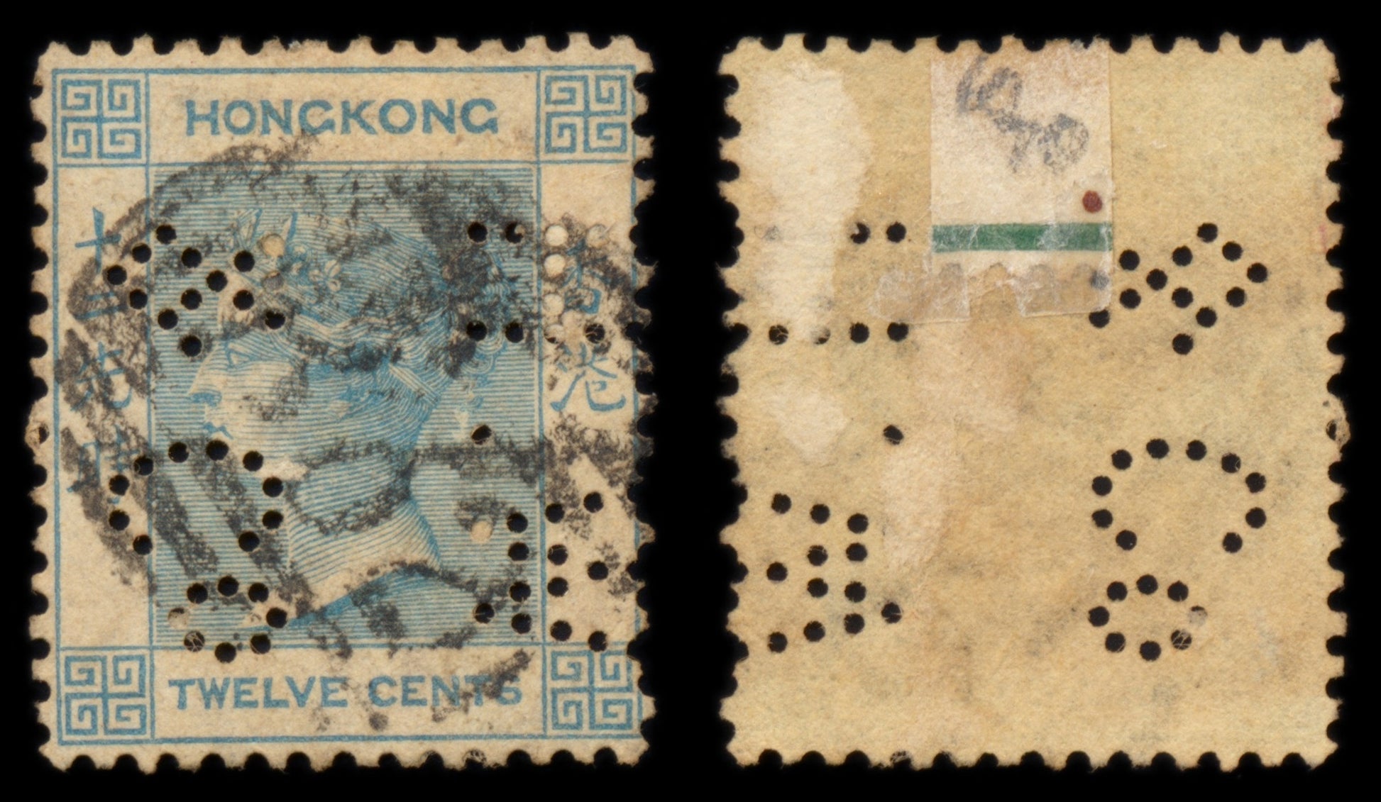 6225 Hong Kong SG60 12c Blue 1902. Sc#46 Mi59 Used. C£70