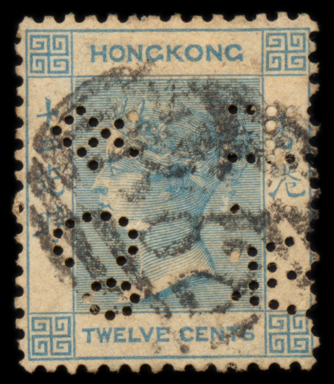 6225 Hong Kong SG60 12c Blue 1902. Sc#46 Mi59 Used. C£70