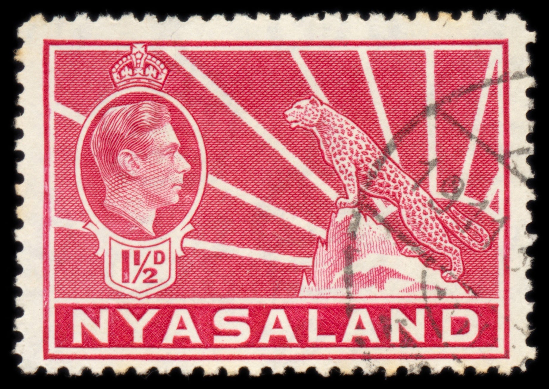 6231 Nyasaland SG132 1½d Carmine 1938. Sc#56 Mi56 Used. C£9