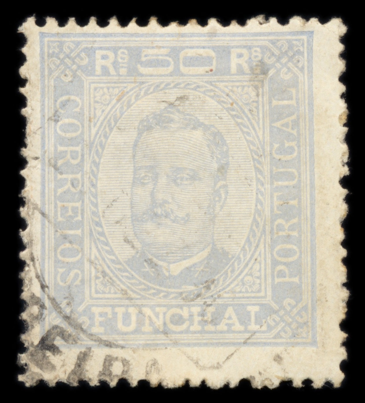 6237 Funchal SG103 50R Light Blue 1892. Sc#6a Mi6yD Used. C£13