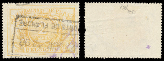 6245 Belgium SG P88 2fr Yellow-Ochre 1894. Sc# Q15 Mi E14 Used. C£100