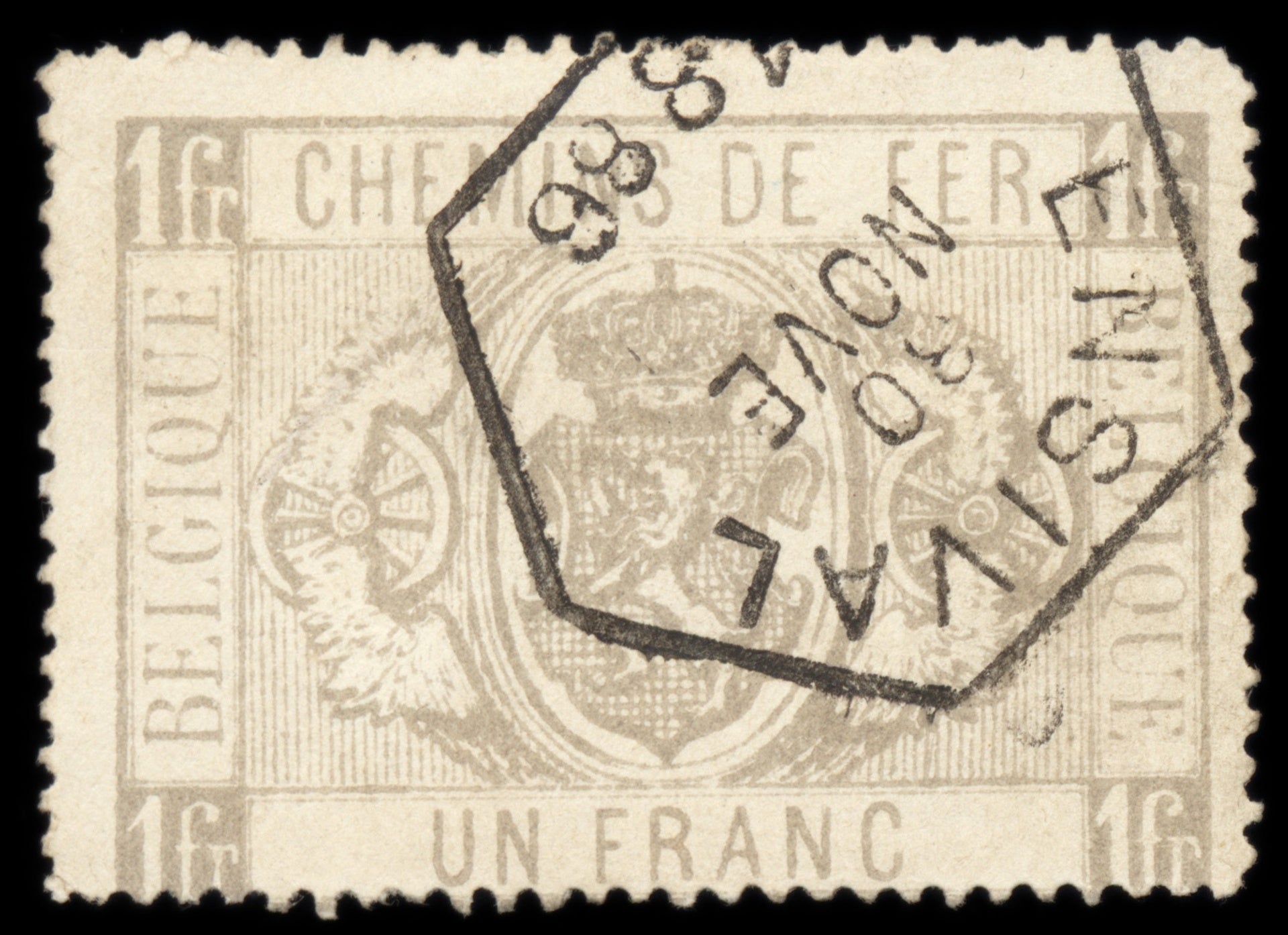 6247 Belgium SG P68 1fr Grey-Brown 1882. Sc# Q6 Mi E6 Used. C£29