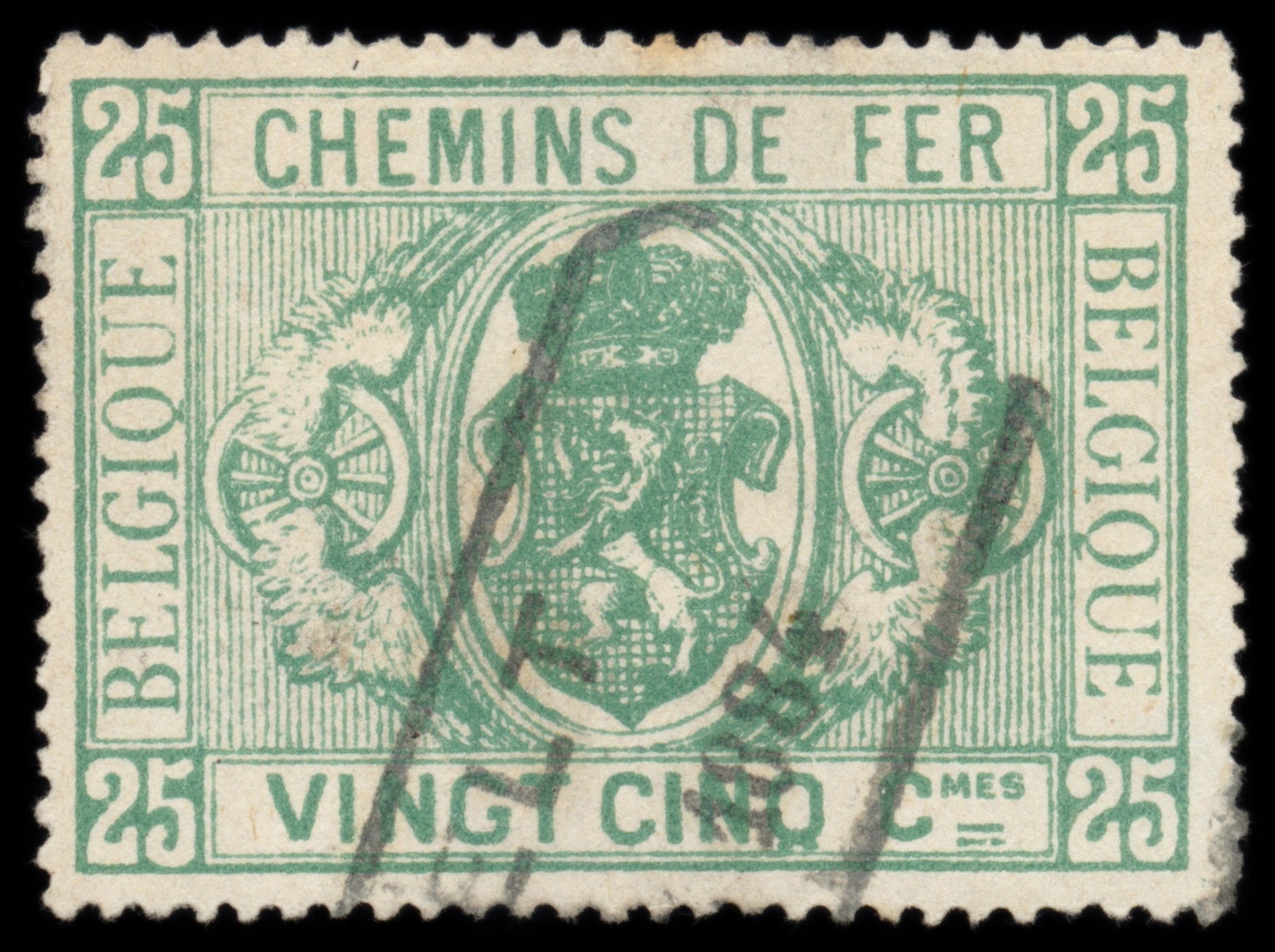 6249 Belgium SG P65 25c Green 1881. Sc# Q3 Mi E3 Used. C£17