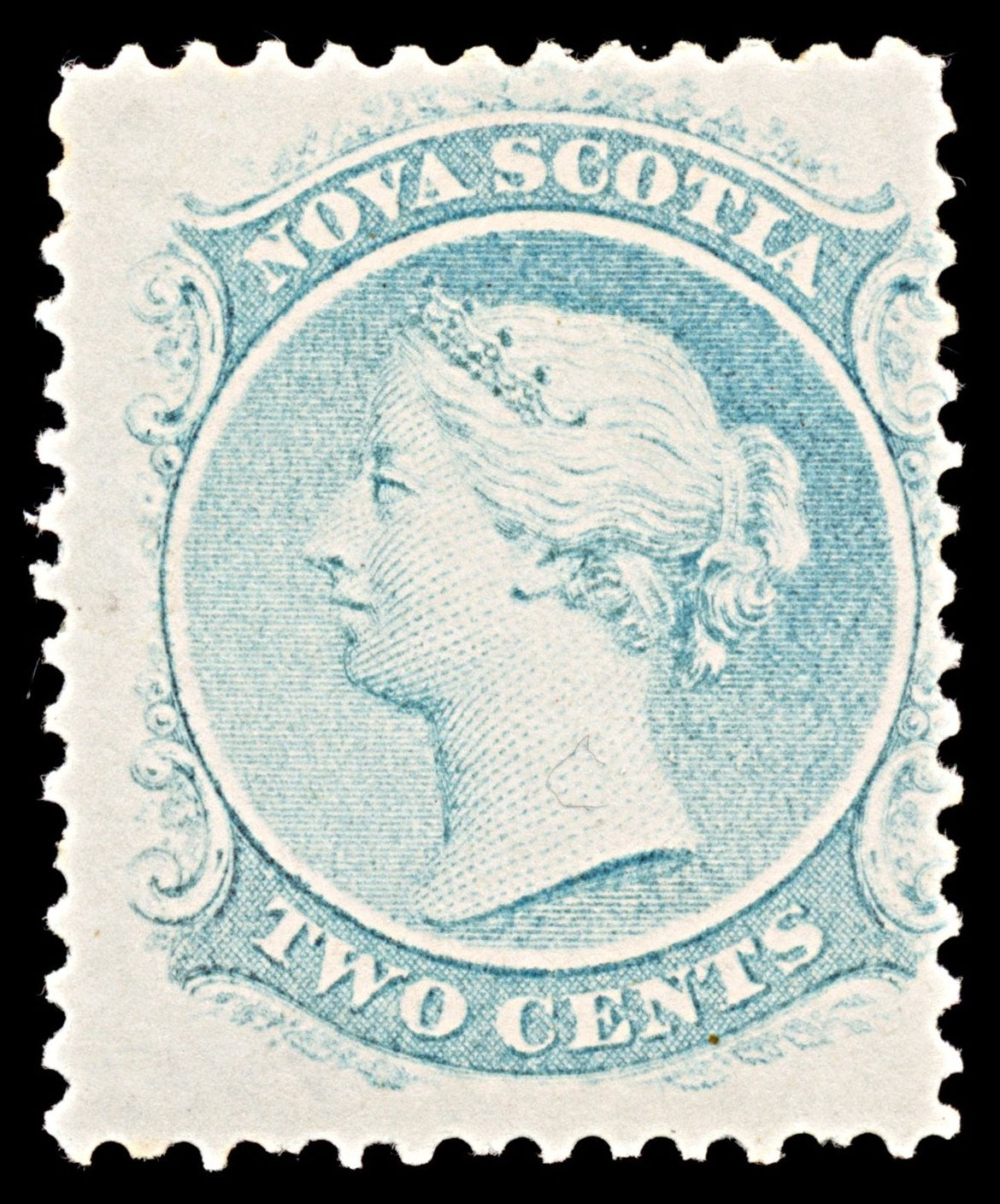 6291 Nova Scotia SG23 2C Bright Light Blue. Unlisted 1863. Sc#9 Mi6y Mint MNH