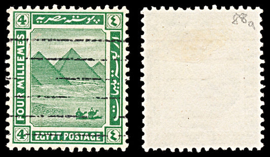 6302 Egypt SG88 4M Green 1922. Sc#65 Mi66 Used. C£9