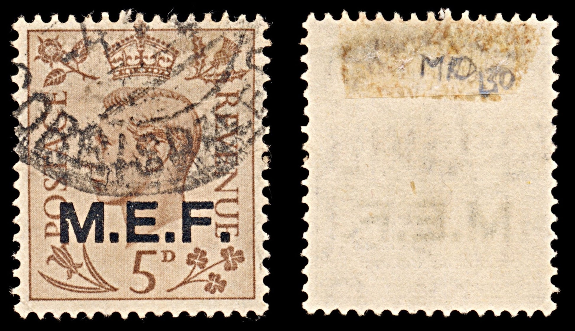 6304 Middle Eastern Forces SGM5 5D Light-Brown 1942. Sc#GE5 Mi14I Used. C£130